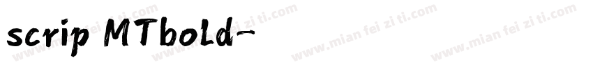 scrip MTbold字体转换